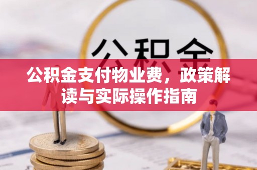 顺河公积金支付物业费，政策解读与实际操作指南